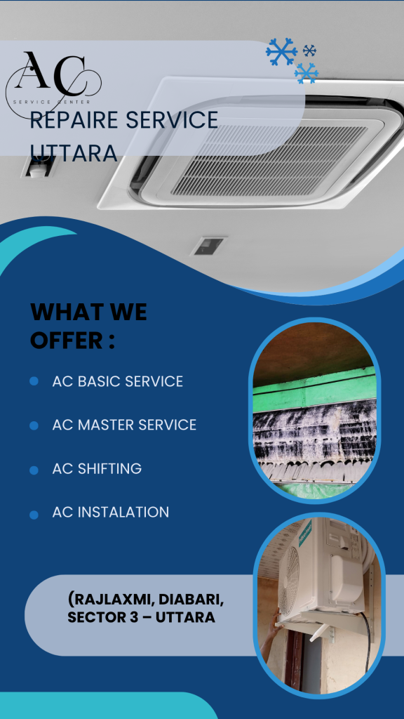 Professional AC technician servicing home air conditioner in Uttara including Rajlaxmi, Sector 3 and Diabari